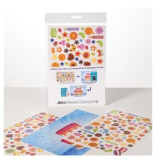 Наклейки бумажные с игровым полем НАБОР 2 листа, 184 наклейки, 