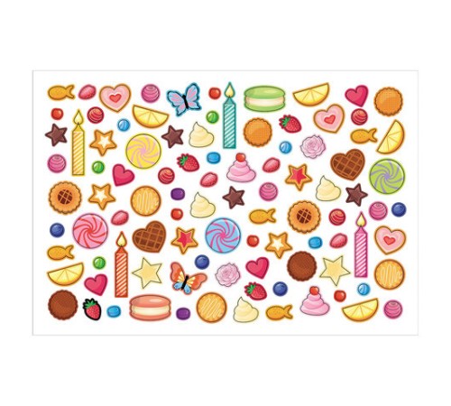 Наклейки бумажные с игровым полем НАБОР 2 листа, 184 наклейки, 