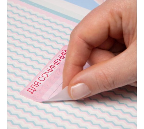 Наклейки ПРЕДМЕТНЫЕ для маркировки школьных принадлежностей, НАБОР 4 листа, 40 наклеек, HTB, 4Н5н