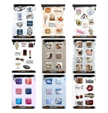 Наклейки объемные эпоксидные на телефон, 6-8 шт. на листе, 