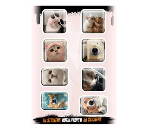 Наклейки объемные эпоксидные на телефон, 6-8 шт. на листе, 