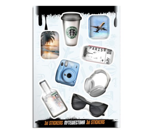 Наклейки объемные эпоксидные на телефон, 6-8 шт. на листе, 