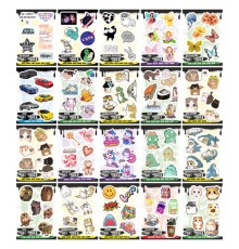 Наклейки виниловые, 5-7 шт. на листе, 1 лист, А6, 