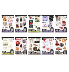 Наклейки виниловые, 21-33 шт., 4 листа, А6, 