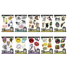 Наклейки виниловые, 21-26 шт., 4 листа, А6, 