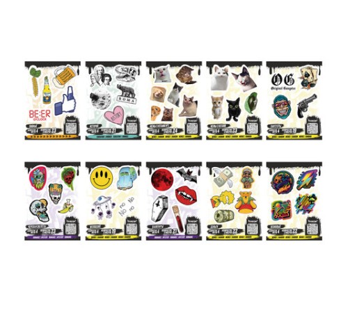 Наклейки виниловые, 21-26 шт., 4 листа, А6, 