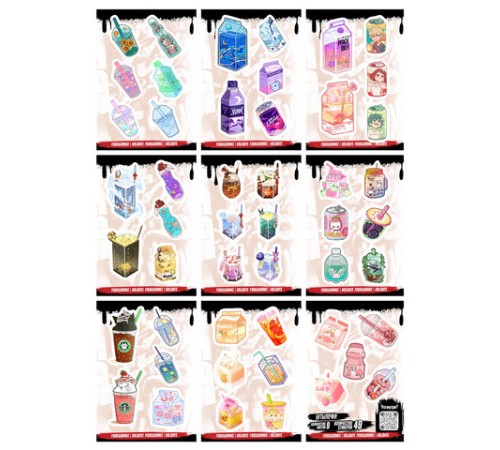 Наклейки виниловые, 49-53 шт., 9 листов, А6, 