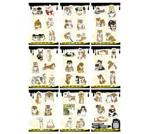 Наклейки виниловые, 49-53 шт., 9 листов, А6, 