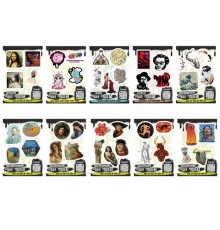 Наклейки виниловые, 43-54 шт., 9 листов, А6, 