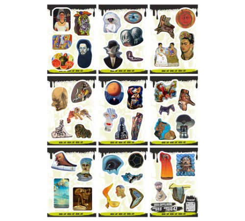 Наклейки виниловые, 43-54 шт., 9 листов, А6, 