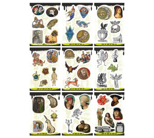 Наклейки виниловые, 43-54 шт., 9 листов, А6, 