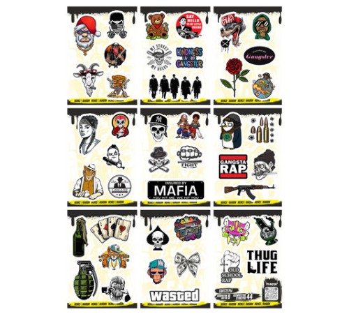 Наклейки виниловые, 44-50 шт., 9 листов, А6, 