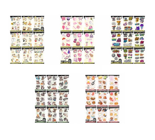 Наклейки виниловые, 45-78 шт., 9 листов, А6, 