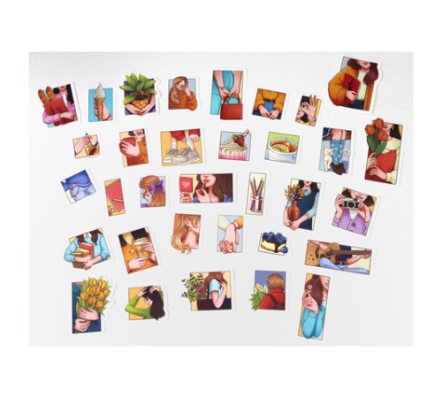 Набор наклеек для телефона, ассорти, 50 наклеек, 100х150 мм, ПП