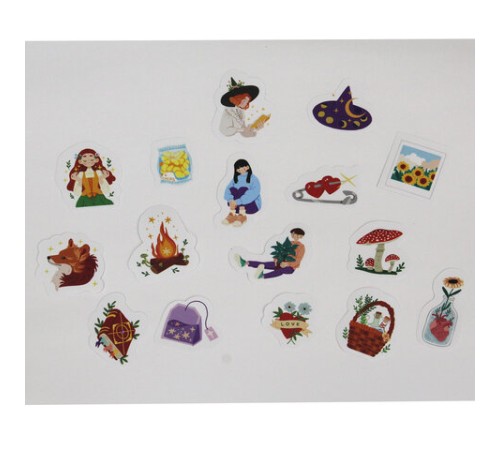 Набор наклеек для телефона, ассорти, 50 наклеек, 100х150 мм, ПП