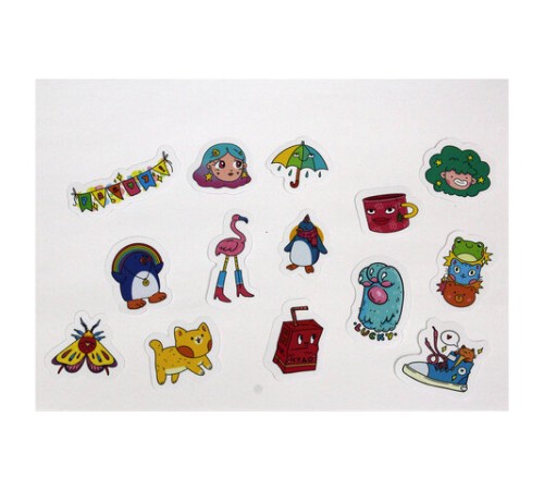 Набор наклеек для телефона, ассорти, 50 наклеек, 100х150 мм, ПП