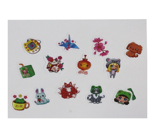 Набор наклеек для телефона, ассорти, 50 наклеек, 100х150 мм, ПП