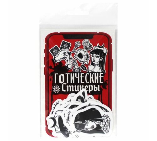 Набор наклеек для телефона, ассорти, 50 наклеек, 100х150 мм, ПП