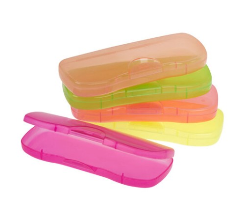 Пенал-футляр СТАММ, 1 отделение, 204х83х25 мм, ассорти, 214133