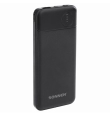 Аккумулятор внешний 10000 mAh SONNEN POWERBANK K701PD БЫСТРАЯ ЗАРЯДКА, 2USB, литий-полимерный, 263031
