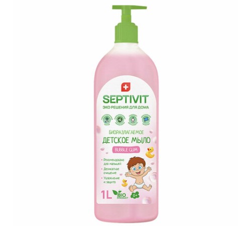 Мыло жидкое детское гипоаллергенное 1 л, SEPTIVIT 