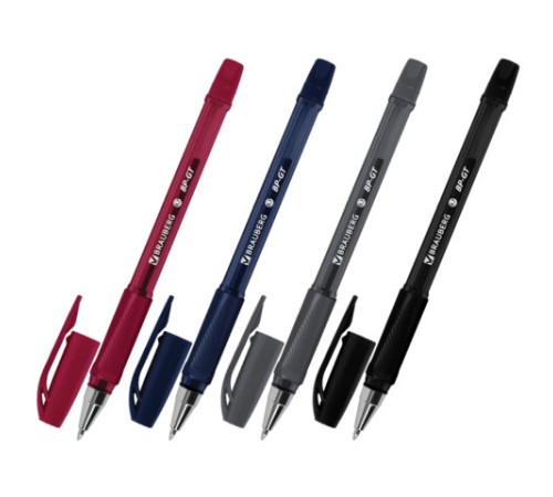 Ручка шариковая BRAUBERG BP-GT VIVID, СИНЯЯ, корпус ассорти, пишущий узел 0,7 мм, линия письма 0,35 мм, 144502