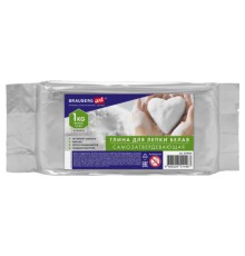 Глина для лепки (масса для моделирования) самозатвердевающая белая 1 кг, BRAUBERG ART CLASSIC, 274010