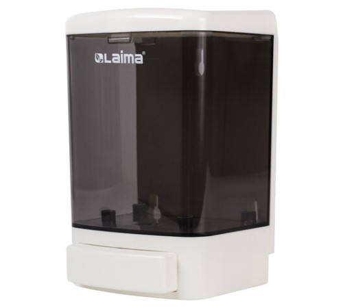 Дозатор для жидкого мыла LAIMA, НАЛИВНОЙ, 1 л, белый (тонированный), ABS-пластик, 603920