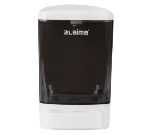 Дозатор для жидкого мыла LAIMA, НАЛИВНОЙ, 1 л, белый (тонированный), ABS-пластик, 603920