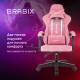 Кресло компьютерное BRABIX "Shooter GM-123", 2 подушки, ткань, розовое/серое, 533213