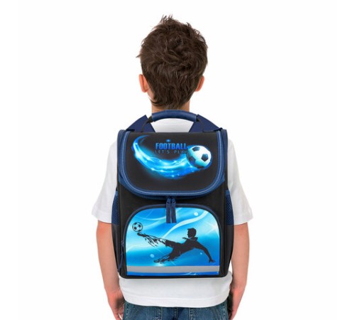 Ранец ПИФАГОР BASIC, 1 отделение, 3 кармана, эргономичная спинка, 