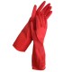 Перчатки МНОГОРАЗОВЫЕ латексные LAIMA, c ДЛИННОЙ МАНЖЕТОЙ 25 см, КРАСНЫЕ, размер M (средний), вес 75 г, 700529