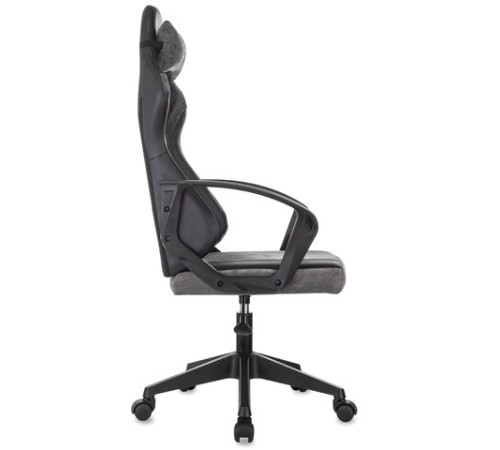 Кресло компьютерное BRABIX "Forcer GM-127", 2 подушки, экокожа/велюр, черное/серое, 533216 Кресло компьютерное BRABIX "Forcer GM-127", 2 подушки, экокожа/велюр, черное/серое, 533216