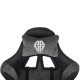 Кресло компьютерное BRABIX "Forcer GM-127", 2 подушки, экокожа/велюр, черное/серое, 533216