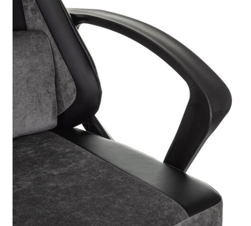 Кресло компьютерное BRABIX "Forcer GM-127", 2 подушки, экокожа/велюр, черное/серое, 533216 Кресло компьютерное BRABIX "Forcer GM-127", 2 подушки, экокожа/велюр, черное/серое, 533216