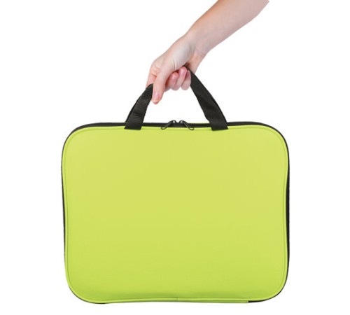 Папка на молнии с ручками STAFF EVERYDAY, А4, полиэстер, ярко-желтая, 270736