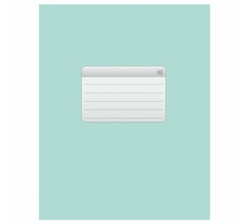 Тетрадь А5, 48 л., HATBER-ECO скоба, офсет №2 ЭКОНОМ, клетка, обложка мелованная бумага, 