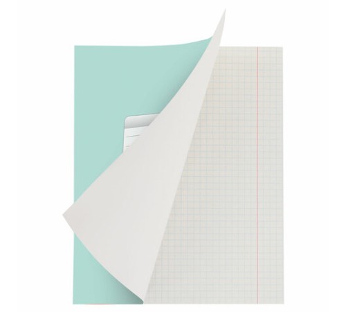 Тетрадь А5, 48 л., HATBER-ECO скоба, офсет №2 ЭКОНОМ, клетка, обложка мелованная бумага, 