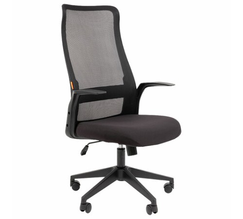 Кресло офисное Chairman CH 573, сетка/ткань, черное, 7134740
