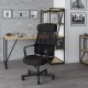 Кресло офисное Chairman CH 590, сетка/ткань, черное, 7134733