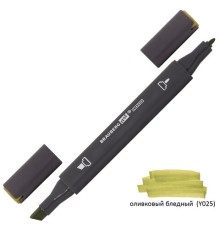 Маркер для скетчинга ХУДОЖЕСТВЕННЫЙ 1 мм - 6 мм BRAUBERG ART CLASSIC, ОЛИВКОВЫЙ БЛЕДНЫЙ (Y025), 151853