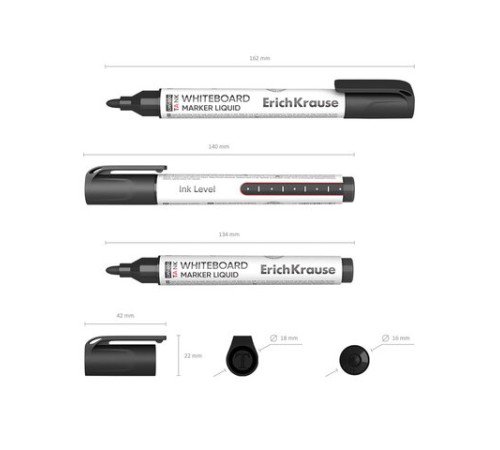 Маркер стираемый для доски с жидкими чернилами ERICH KRAUSE LW-600 