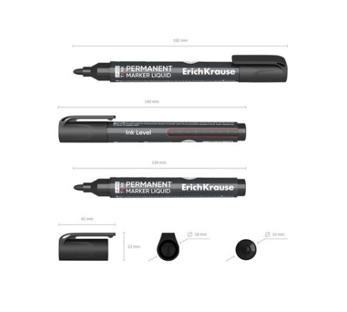 Маркер перманентный с жидкими чернилами ERICH KRAUSE LP-600 