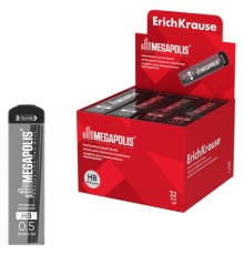 Грифели запасные для механических карандашей 0,5 мм ERICH KRAUSE, HB, КОМПЛЕКТ 20 ШТ., 20345