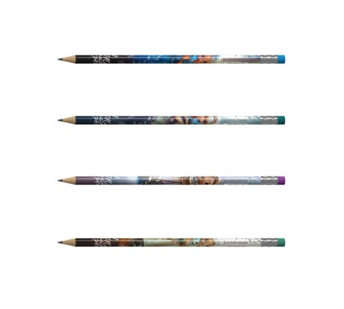 Карандаш чернографитный с ластиком ERICH KRAUSE 