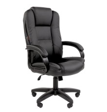 Кресло офисное Chairman CH 600 LT, экокожа, черное, 7158667