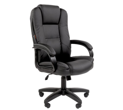 Кресло офисное Chairman CH 600 LT, экокожа, черное, 7158667