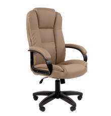 Кресло офисное Chairman CH 600 LT, экокожа, бежевое, 7158660