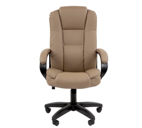 Кресло офисное Chairman CH 600 LT, экокожа, бежевое, 7158660