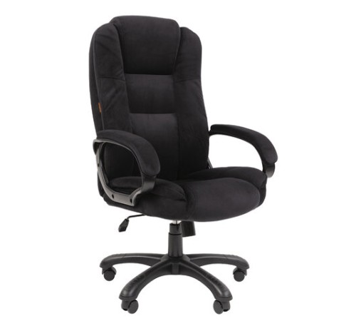 Кресло офисное Chairman CH 600, велюр, черное, 7158676